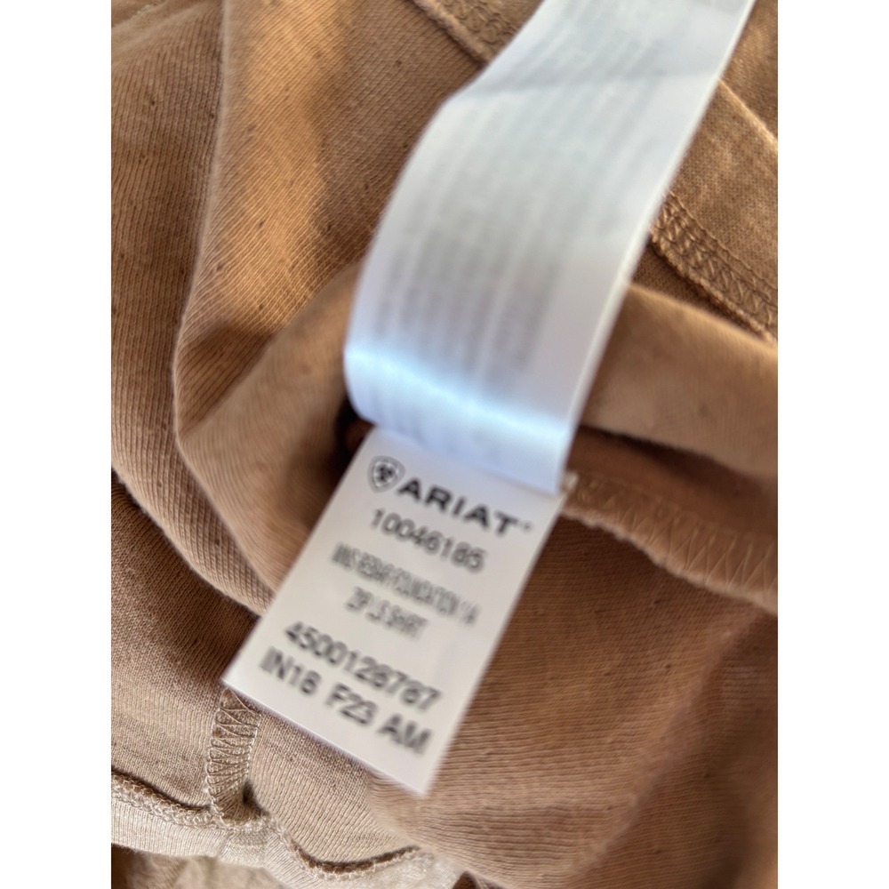 Ariat Rebar Foundation 1/4 Zip Shirt Mens Small Tiger's Eye Brown NEW - Picture 7 of 9